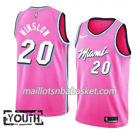 Maillot Enfant Miami Heat Justise Winslow 20 2018-19 Nike Rose Swingman